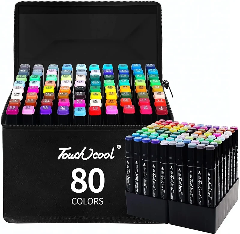 24-80 Farben Kunst Stifte Acrylstifte Permanent Marker Filzstifte Buntstifte