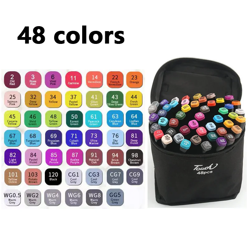24-80 Farben Kunst Stifte Acrylstifte Permanent Marker Filzstifte Buntstifte