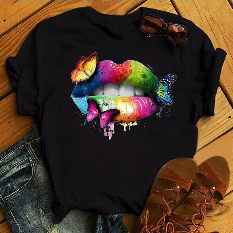 Damen Sommer Top Fahrrad T-Shirt Rundhals Streetwear lockeres Damentop Mädchen