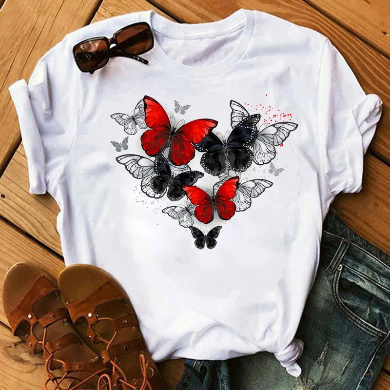Damen Sommer Top Fahrrad T-Shirt Rundhals Streetwear lockeres Damentop Mädchen