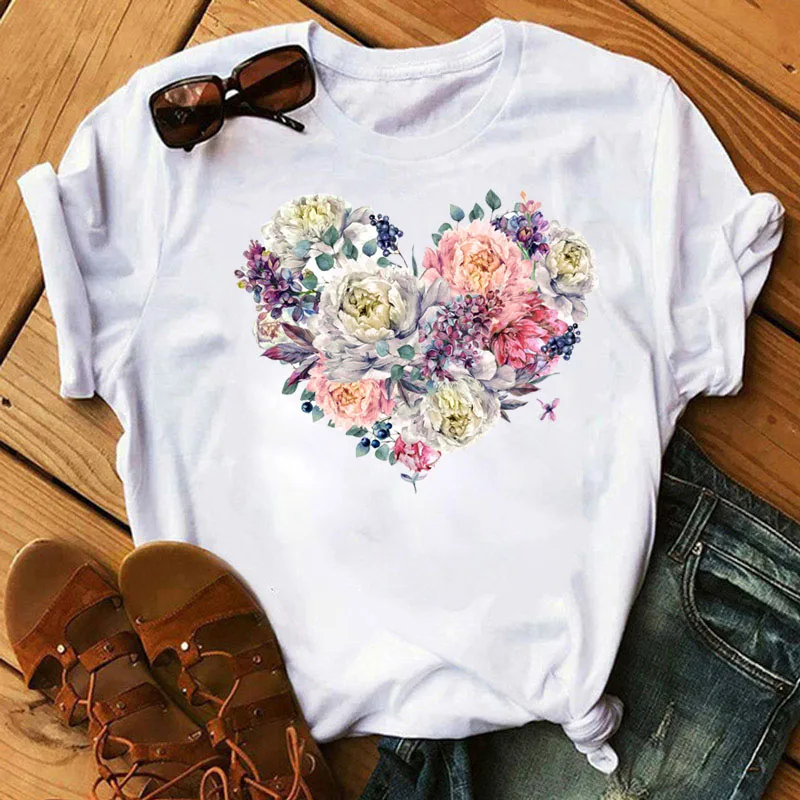 Damen Sommer Top Fahrrad T-Shirt Rundhals Streetwear lockeres Damentop Mädchen
