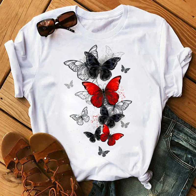 Damen Sommer Top Fahrrad T-Shirt Rundhals Streetwear lockeres Damentop Mädchen