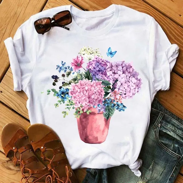 Damen Sommer Top Fahrrad T-Shirt Rundhals Streetwear lockeres Damentop Mädchen