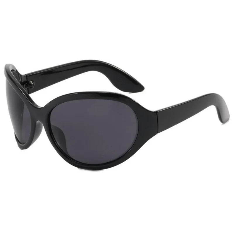 Luxus Sonnenbrille Damen Brille übergroße futuristische Gläser UV400-Schutz
