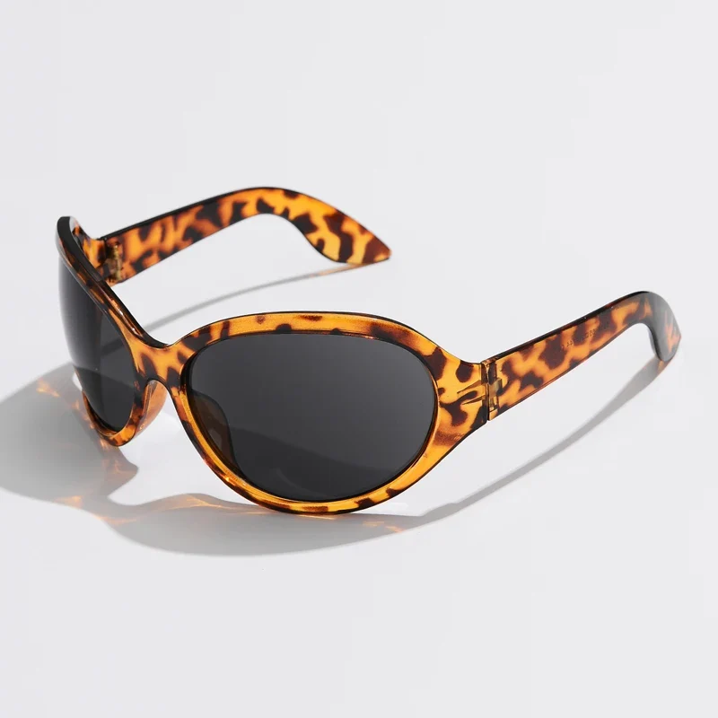 Luxus Sonnenbrille Damen Brille übergroße futuristische Gläser UV400-Schutz