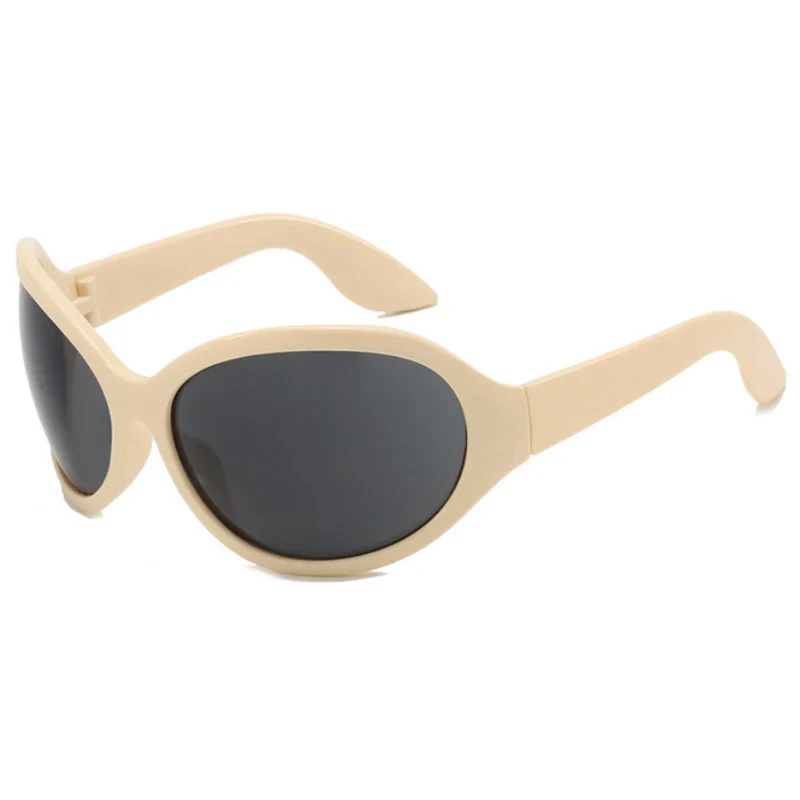Luxus Sonnenbrille Damen Brille übergroße futuristische Gläser UV400-Schutz