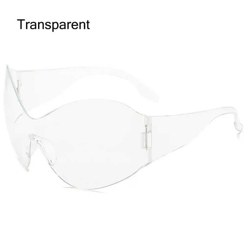 Luxus Sonnenbrille Damen Brille übergroße futuristische Gläser UV400-Schutz