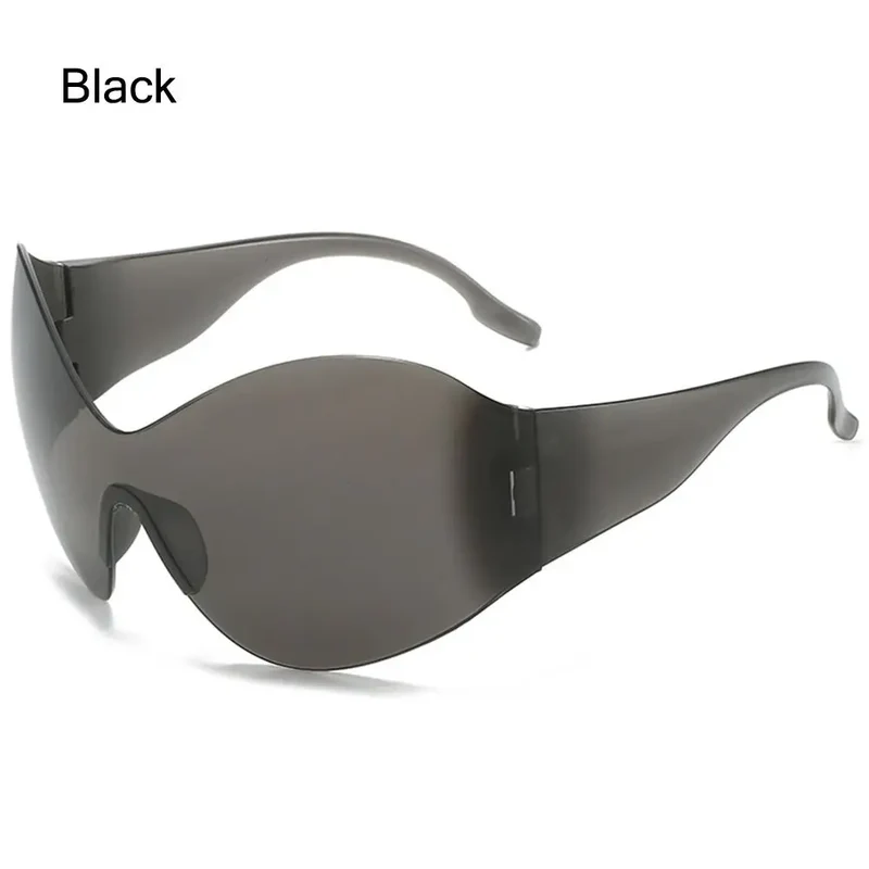 Luxus Sonnenbrille Damen Brille übergroße futuristische Gläser UV400-Schutz