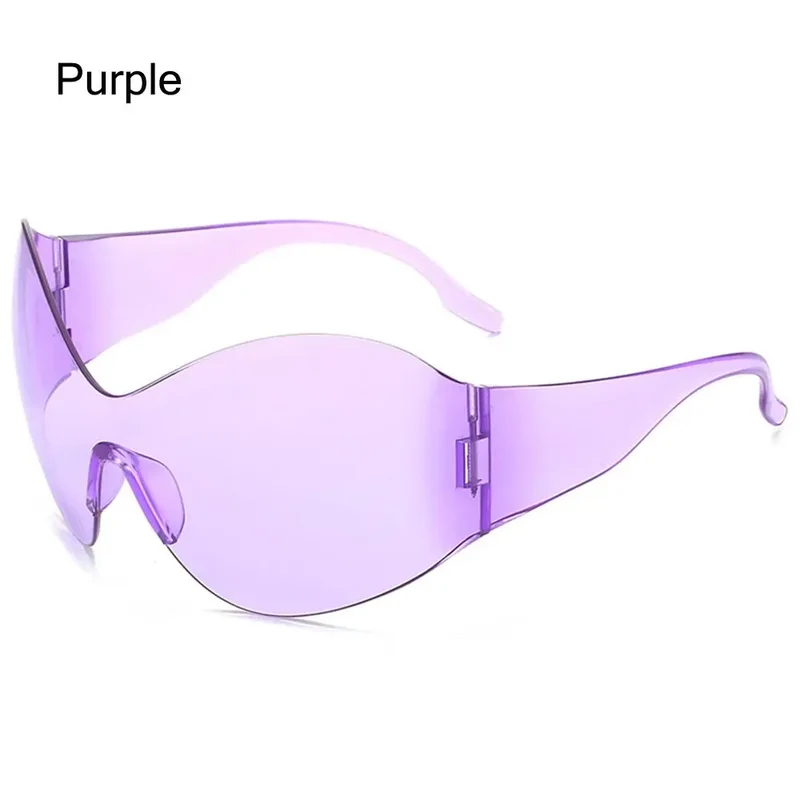 Luxus Sonnenbrille Damen Brille übergroße futuristische Gläser UV400-Schutz