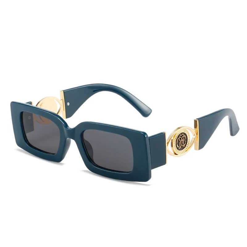 Luxus Sonnenbrille Damen Herren Brille Rechteck Gläser Pilotenbrille UV400