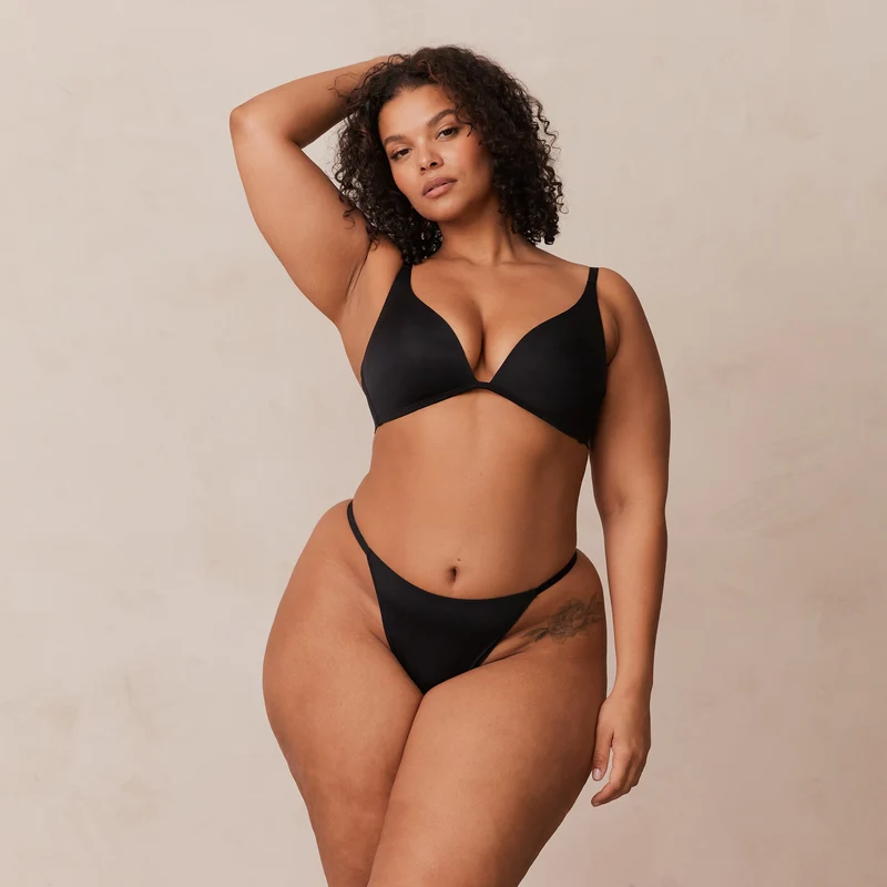 Light Bügelloser Plunge T-shirt BH - Schwarz