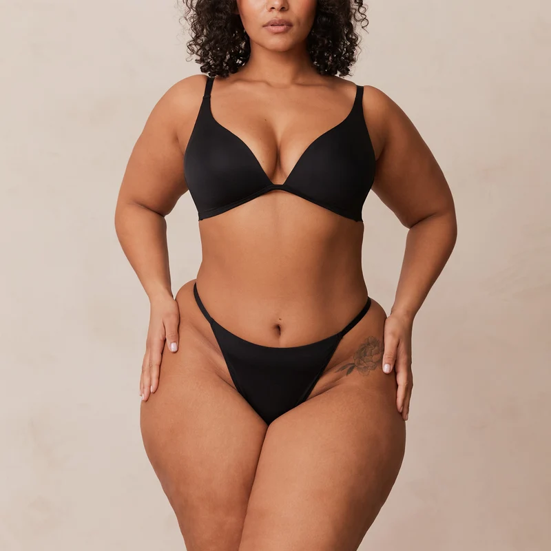 Light Bügelloser Plunge T-shirt BH - Schwarz
