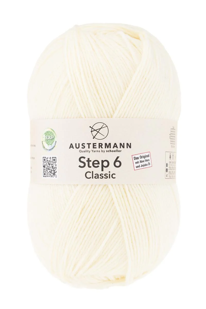 Step 6 Classic EXP | 6-fach Sockenwolle | Farbe: 6000 - NATUR