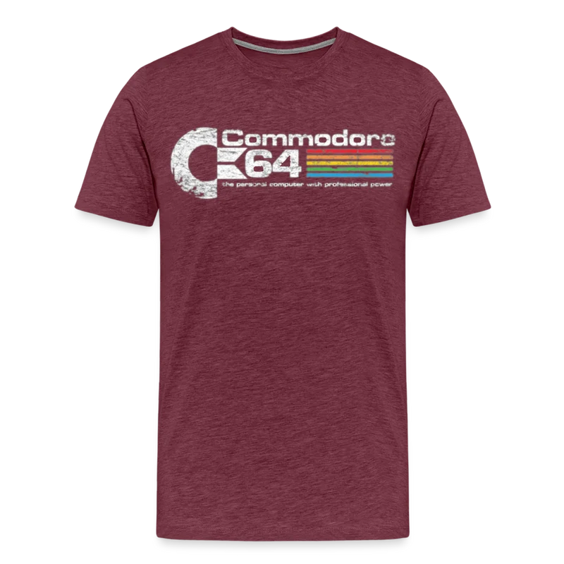 Fashion Herren Gaming Top Commodore T-Shirt Retro Streetwear 100 % Baumwolle