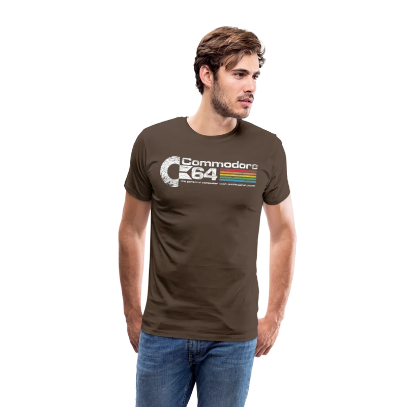 Fashion Herren Gaming Top Commodore T-Shirt Retro Streetwear 100 % Baumwolle