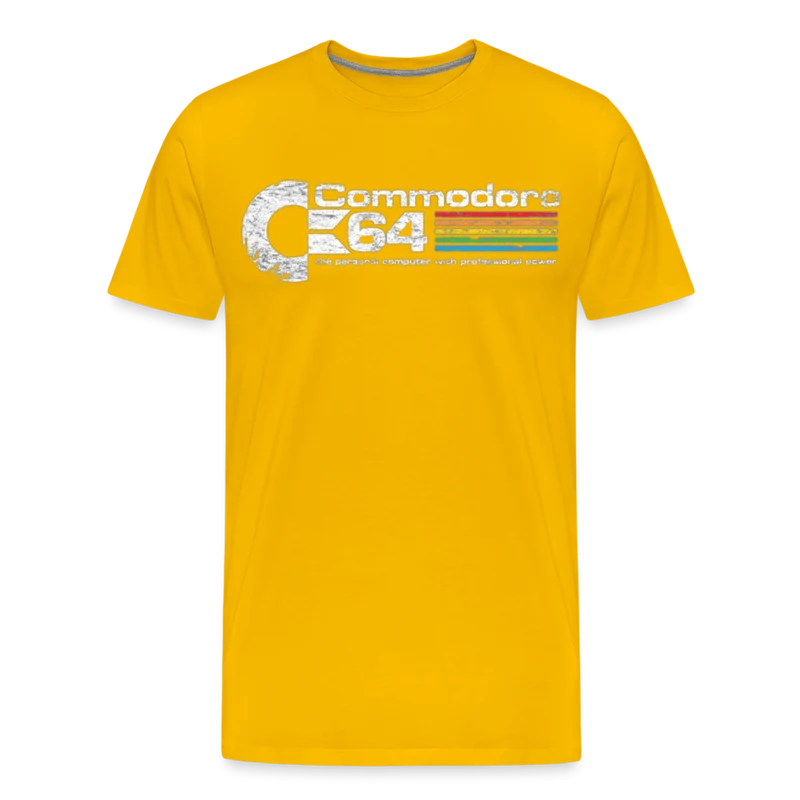 Fashion Herren Gaming Top Commodore T-Shirt Retro Streetwear 100 % Baumwolle