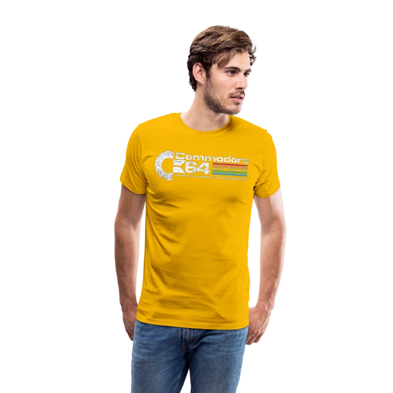 Fashion Herren Gaming Top Commodore T-Shirt Retro Streetwear 100 % Baumwolle