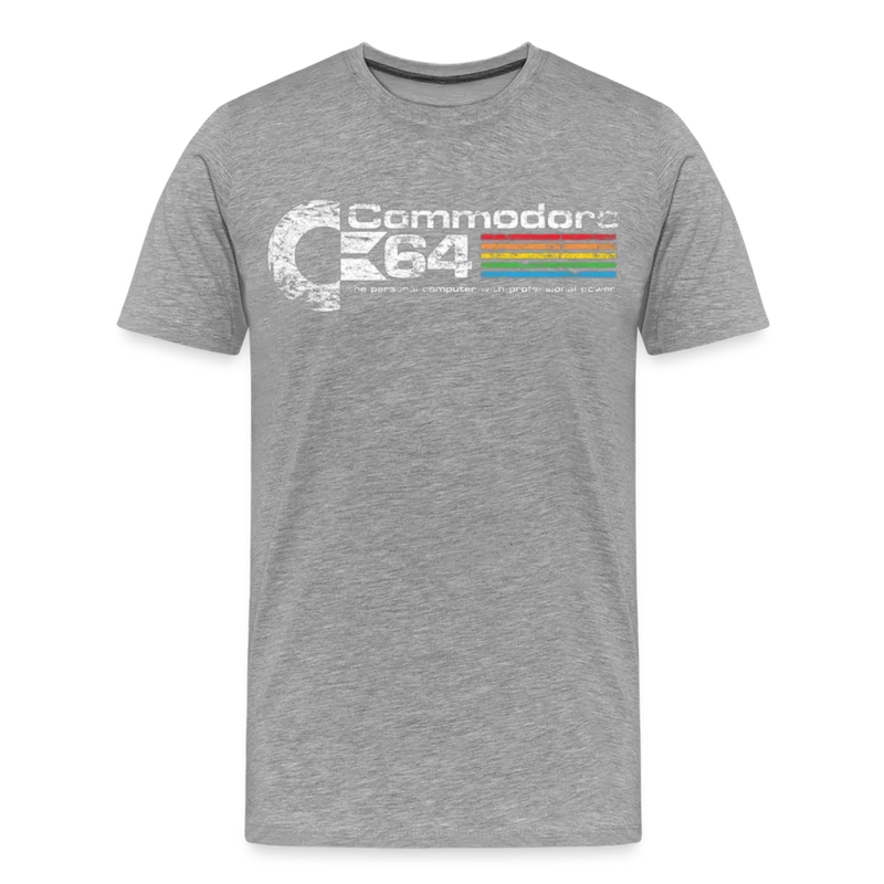 Fashion Herren Gaming Top Commodore T-Shirt Retro Streetwear 100 % Baumwolle
