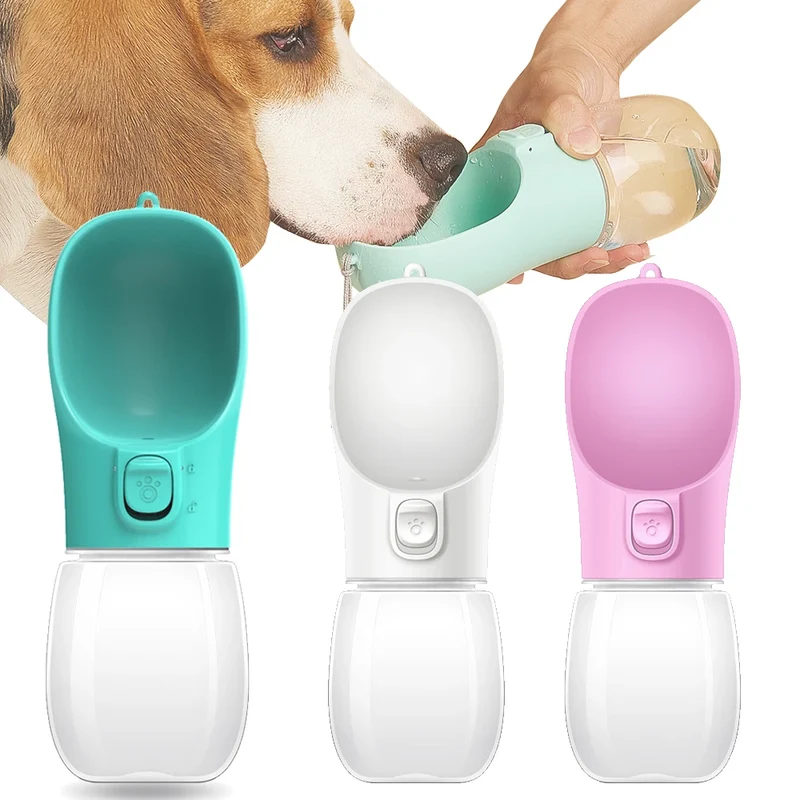Hunde Trinkflasche Wasserflasche 680ml Unterwegs Futterbehälter Reise Wassernapf