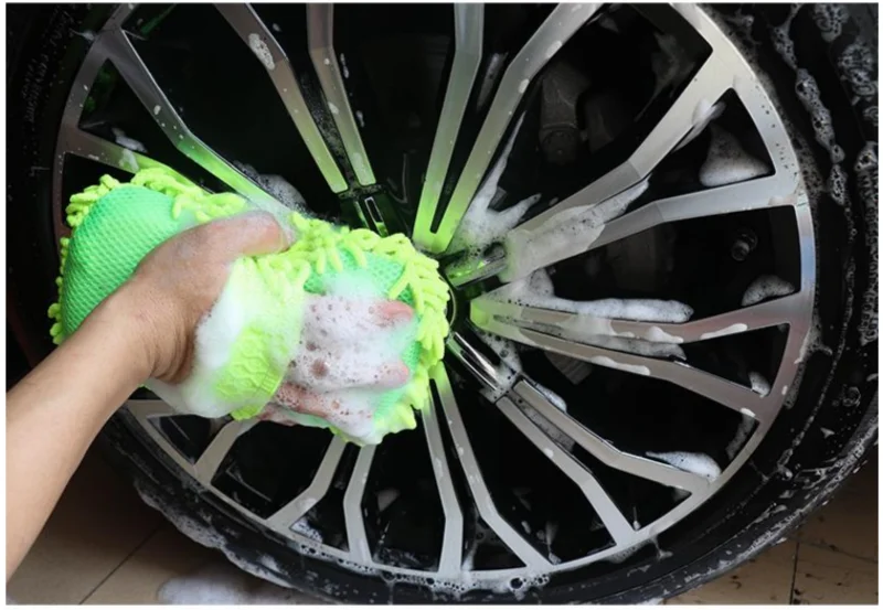 Auto Waschhandschuh Mikrofaserschwamm Microfaser Handschuh Autopflege Autowäsche