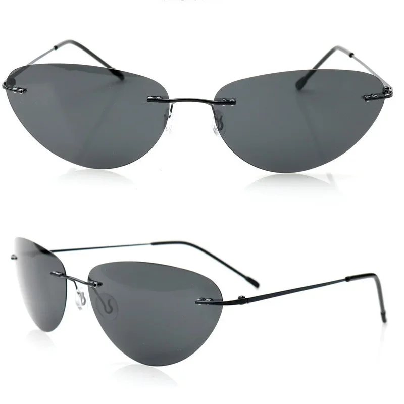 Matrix Sonnenbrille Damen Herren Brille Randlose Gläser Pilotenbrille UV400