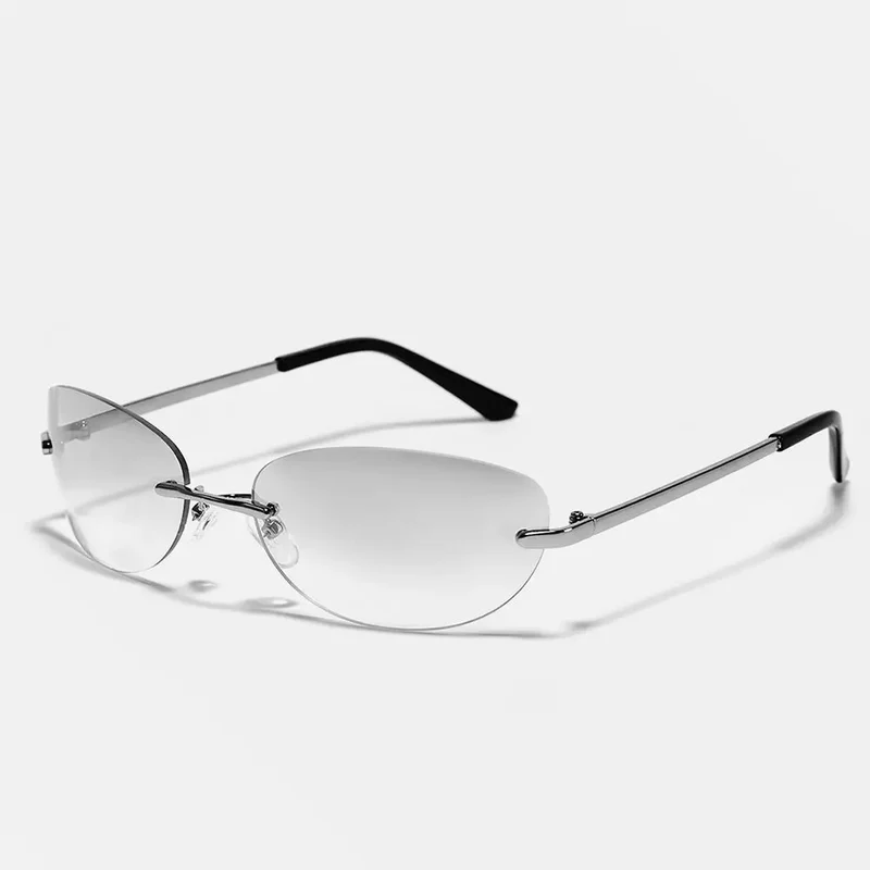 Designer Sonnenbrille Damen Herren Brille Randlose Gläser Pilotenbrille UV400