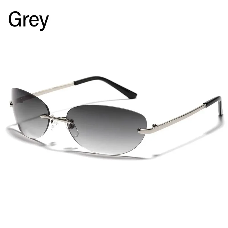Designer Sonnenbrille Damen Herren Brille Randlose Gläser Pilotenbrille UV400