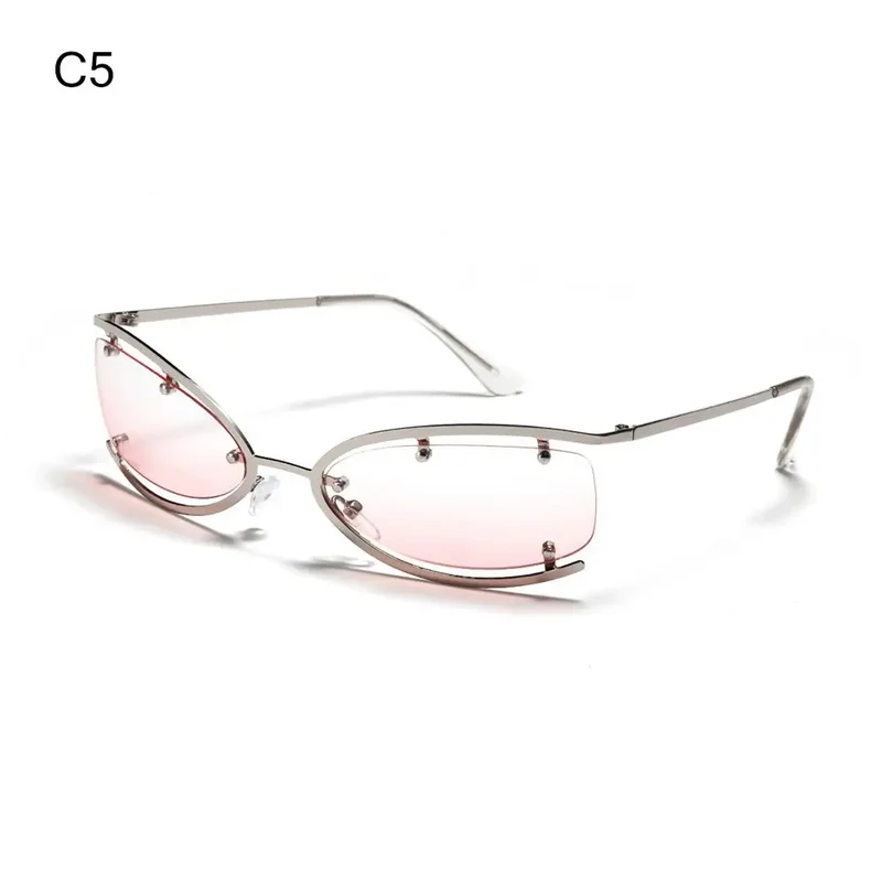 Designer Sonnenbrille Damen Herren Brille Randlose Gläser Pilotenbrille UV400
