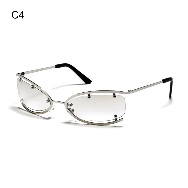 Designer Sonnenbrille Damen Herren Brille Randlose Gläser Pilotenbrille UV400