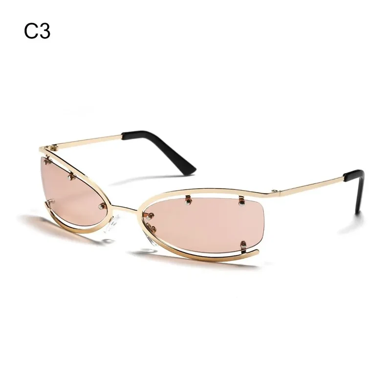 Designer Sonnenbrille Damen Herren Brille Randlose Gläser Pilotenbrille UV400