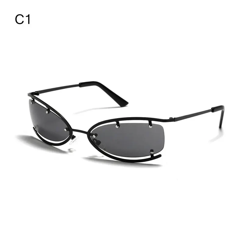 Designer Sonnenbrille Damen Herren Brille Randlose Gläser Pilotenbrille UV400