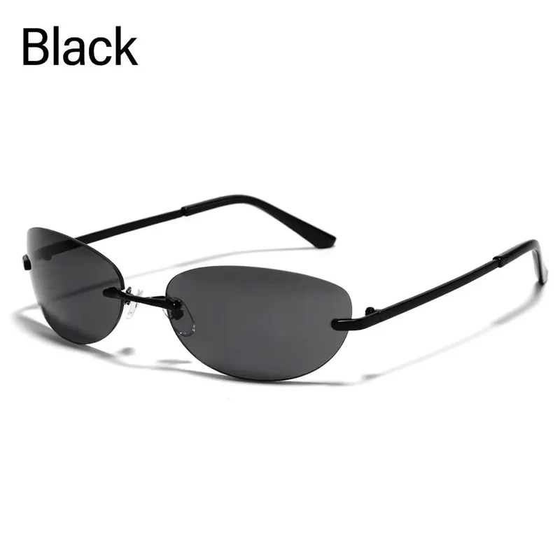 Designer Sonnenbrille Damen Herren Brille Randlose Gläser Pilotenbrille UV400