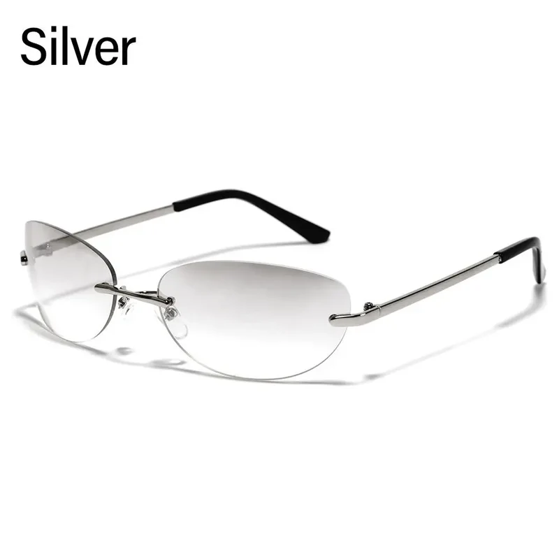 Designer Sonnenbrille Damen Herren Brille Randlose Gläser Pilotenbrille UV400