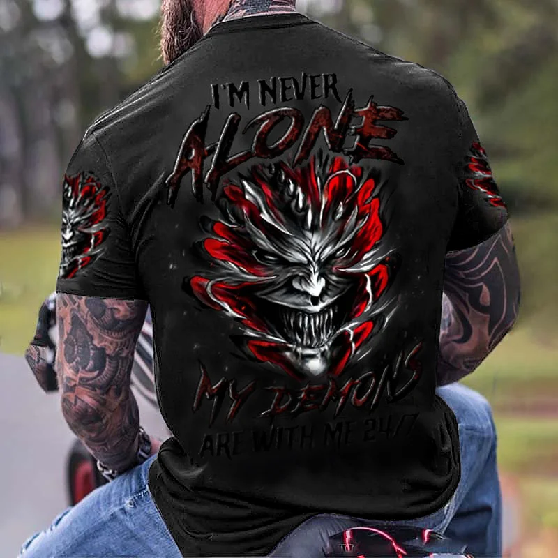 Fashion Herren Horror Skull T-Shirt Rundhals Unisex Sommer Streetwear Tank Top