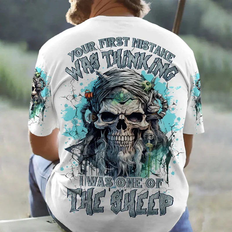 Fashion Herren Horror Skull T-Shirt Rundhals Unisex Sommer Streetwear Tank Top