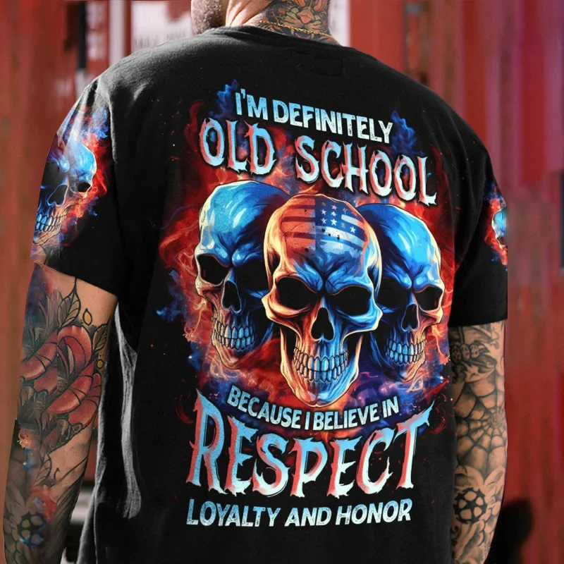 Fashion Herren Horror Skull T-Shirt Rundhals Unisex Sommer Streetwear Tank Top