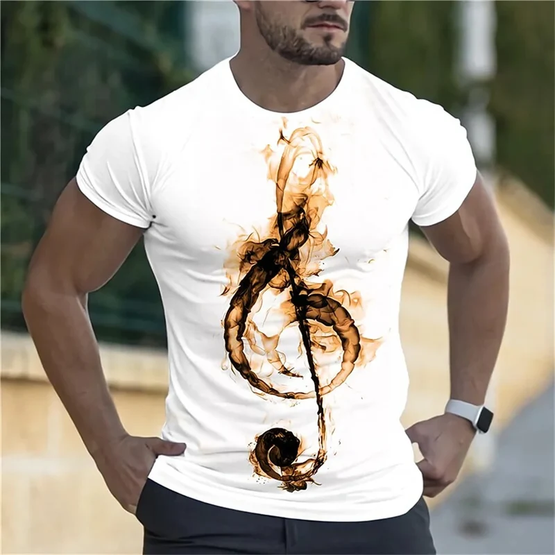 Fashion Herren Rock N Roll 3D T-Shirt Rundhals Unisex Sommer Streetwear Tank Top