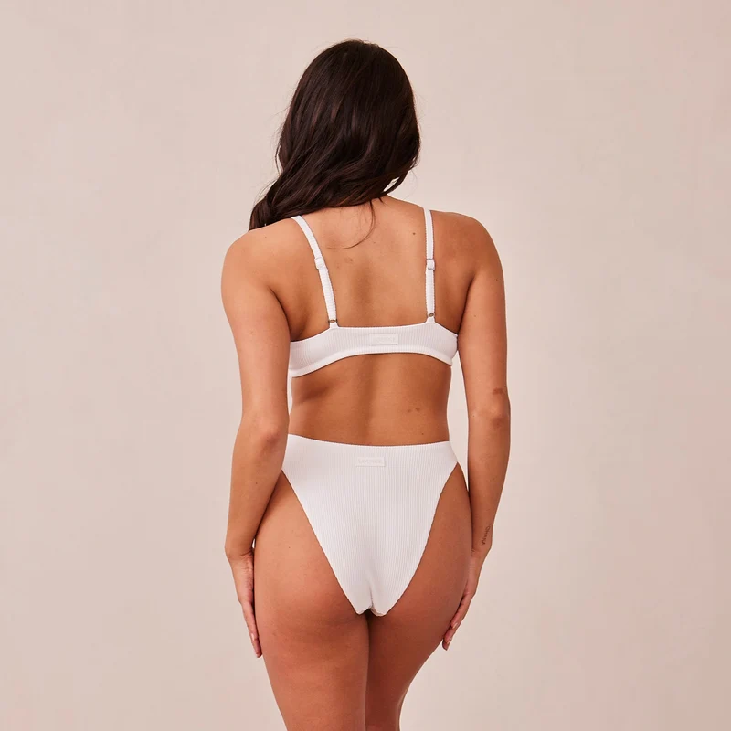 Ribbed Triangle BH - Weiß