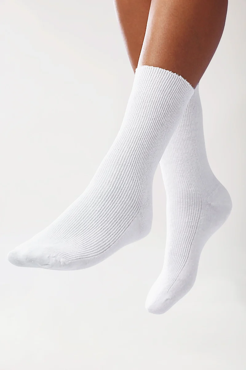 Baumwollsocken 5er-Pack Weiß