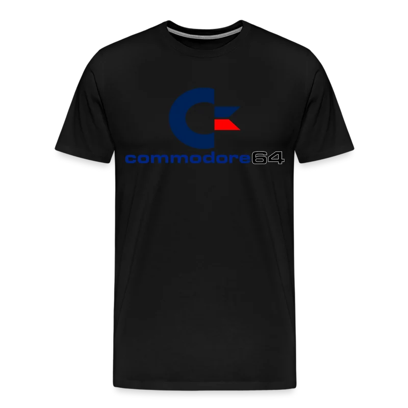 Fashion Herren Gaming Top Commodore T-Shirt Retro Streetwear 100 % Baumwolle