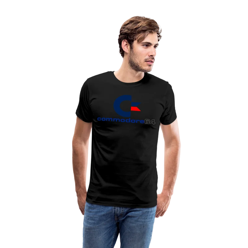 Fashion Herren Gaming Top Commodore T-Shirt Retro Streetwear 100 % Baumwolle