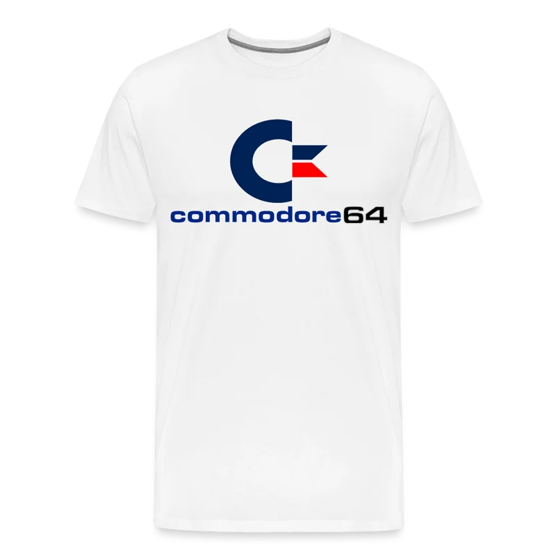 Fashion Herren Gaming Top Commodore T-Shirt Retro Streetwear 100 % Baumwolle