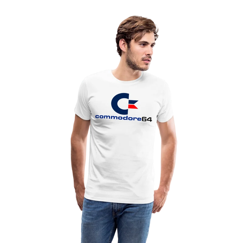 Fashion Herren Gaming Top Commodore T-Shirt Retro Streetwear 100 % Baumwolle