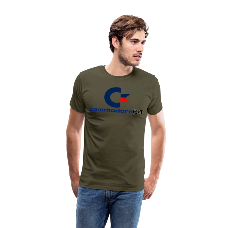 Fashion Herren Gaming Top Commodore T-Shirt Retro Streetwear 100 % Baumwolle