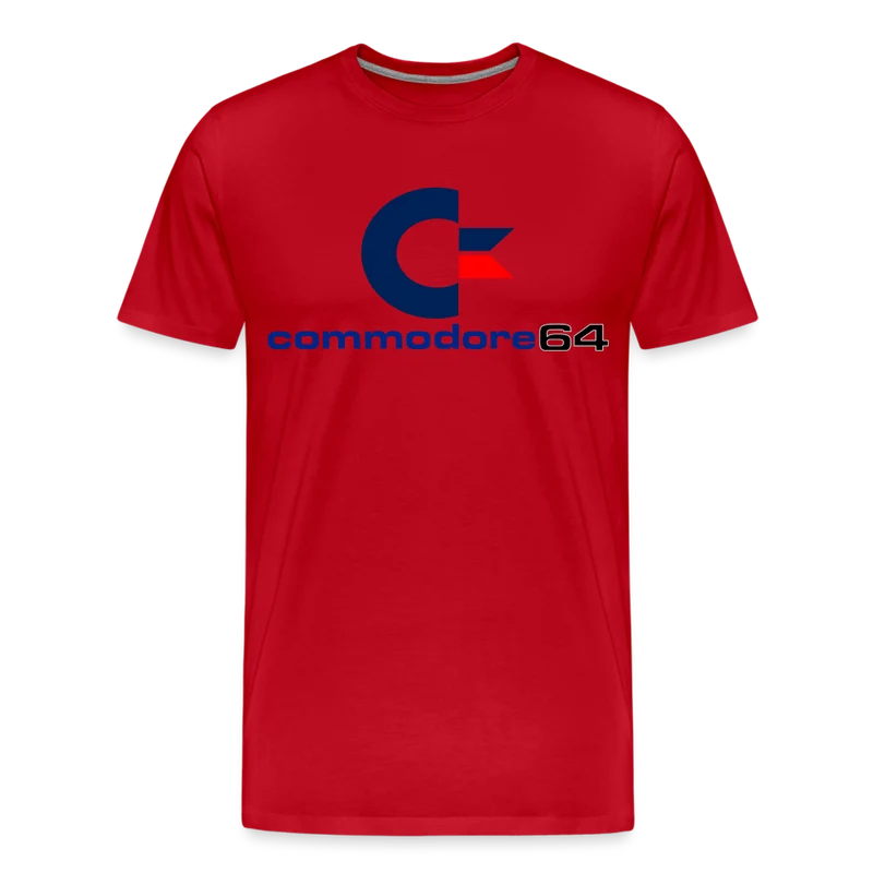 Fashion Herren Gaming Top Commodore T-Shirt Retro Streetwear 100 % Baumwolle