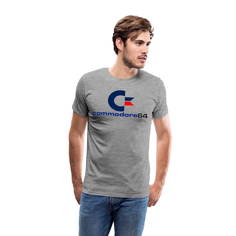 Fashion Herren Gaming Top Commodore T-Shirt Retro Streetwear 100 % Baumwolle