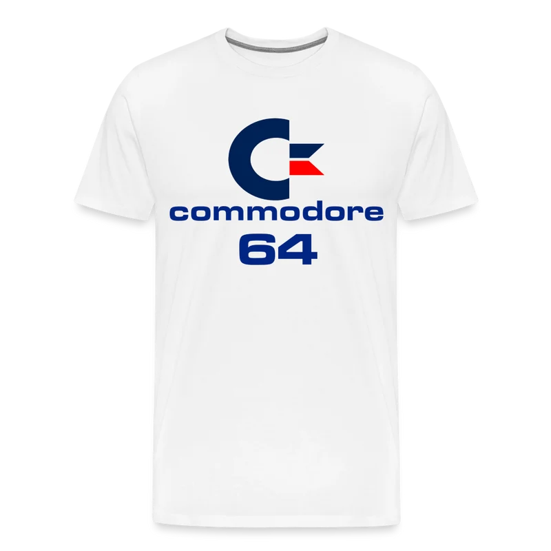 Fashion Herren Gaming Top Commodore T-Shirt Retro Streetwear 100 % Baumwolle