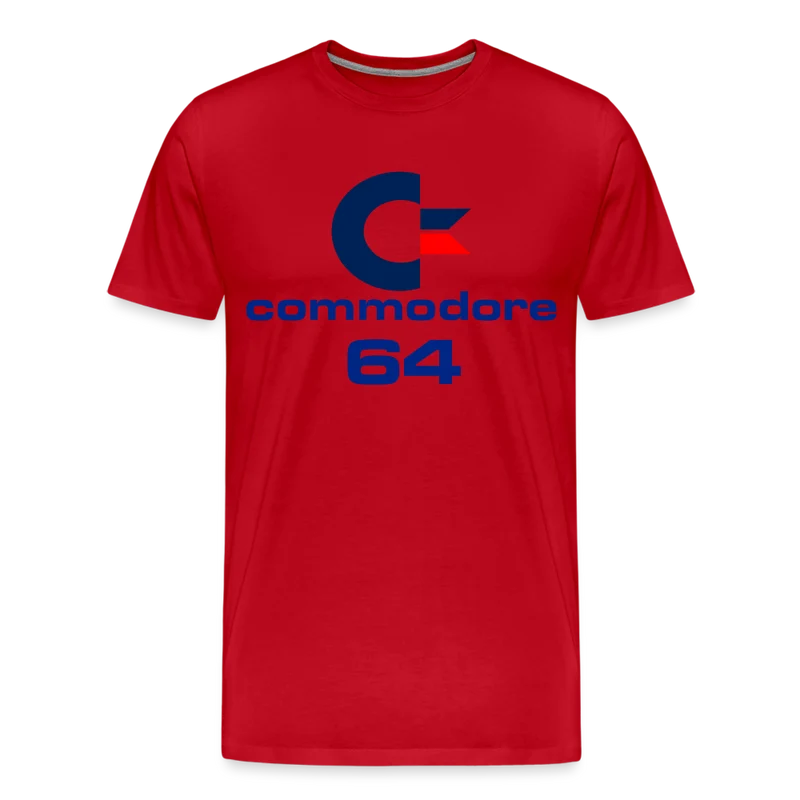 Fashion Herren Gaming Top Commodore T-Shirt Retro Streetwear 100 % Baumwolle