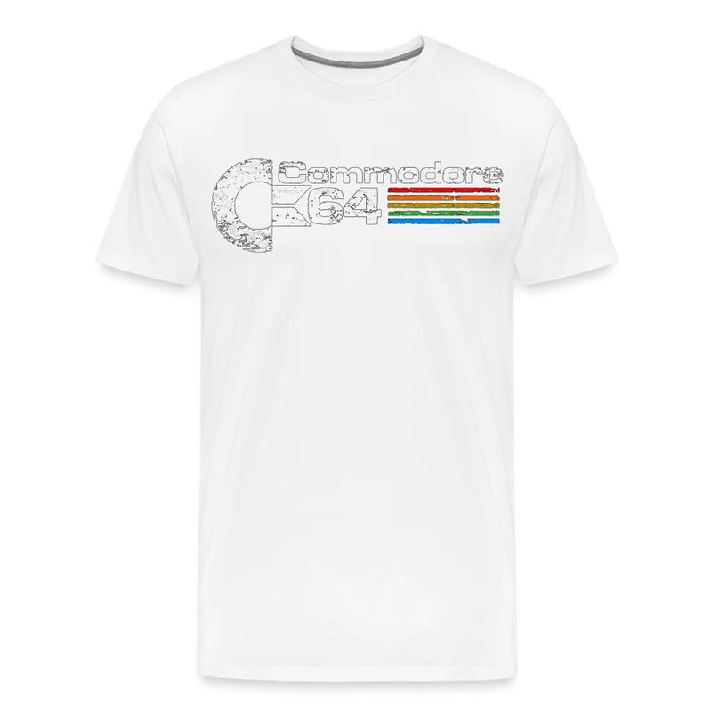 Fashion Herren Gaming Top Commodore T-Shirt Retro Streetwear 100 % Baumwolle