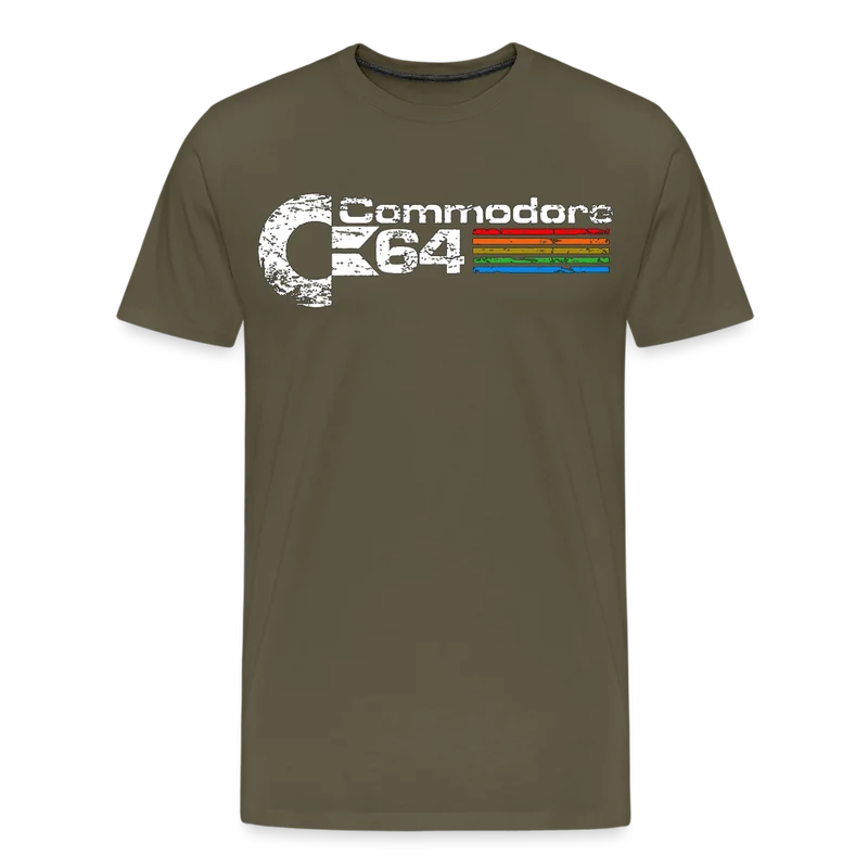 Fashion Herren Gaming Top Commodore T-Shirt Retro Streetwear 100 % Baumwolle